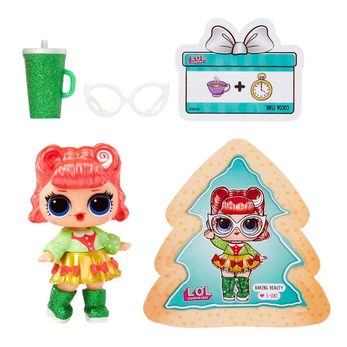 LOL Surprise Holiday Surprise Baking Beauty Collectible Doll with 8 Surprises