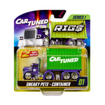 Toy truck packaging with 'Car Tuned' branding on a white background