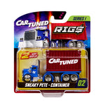 Toy truck packaging with 'Car Tuned' branding on a white background