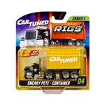 Toy truck packaging with 'Car Tuned' branding on a white background