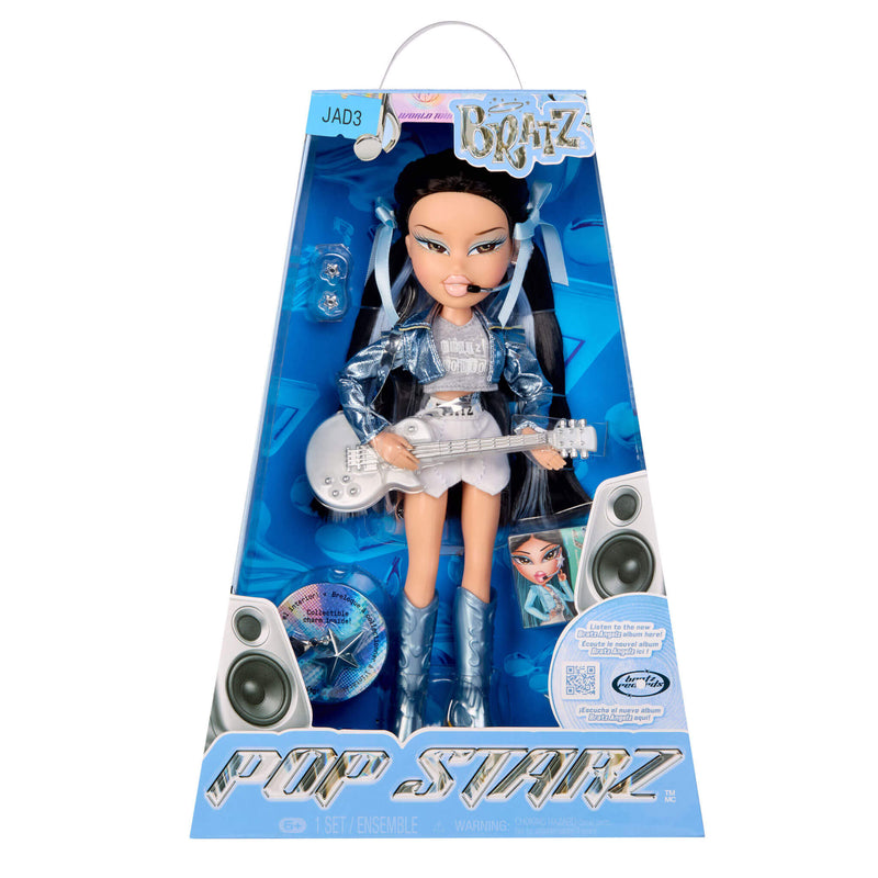Bratz Pop Starz doll packaging with a doll holding a guitar on a white background