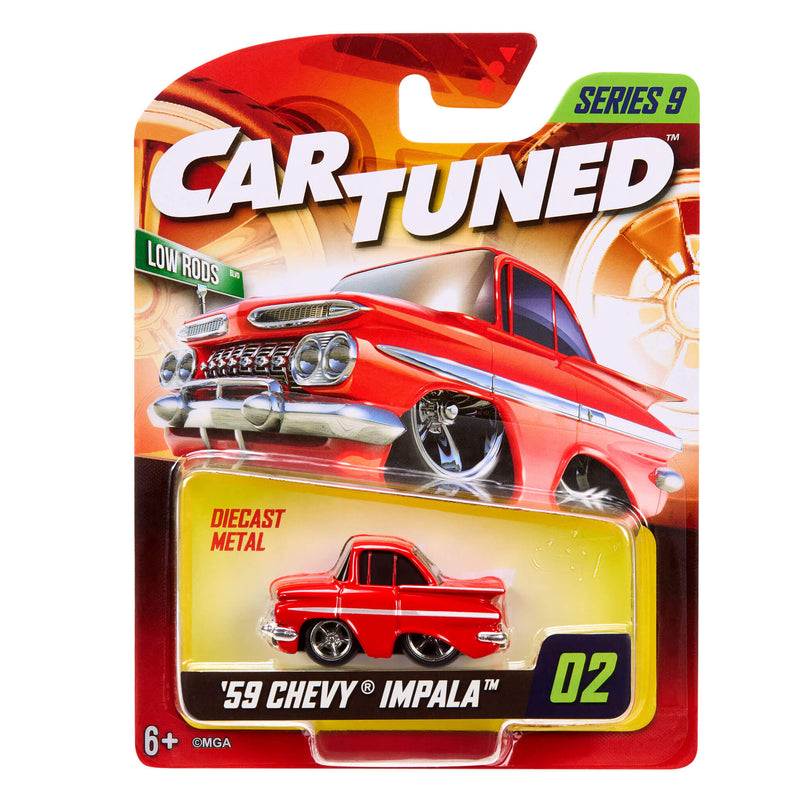 Cart Tuned '59 Chevy Impala toy car in packaging on a white background