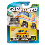 Toy '79 GMC Vanodura in packaging with 'Car-Tuned' branding