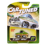 Cartuned '67 Chevy Impala diecast car in packaging on a white background