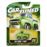 CarTuned Mainline Series Ten - 1956 Ford F100 in color green, in packaging on white back ground