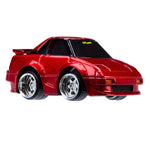 Red model car on a white background