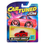 Cartuned JDM toy car packaging with ‘85 Toyota Corolla (GTS Coupe) model