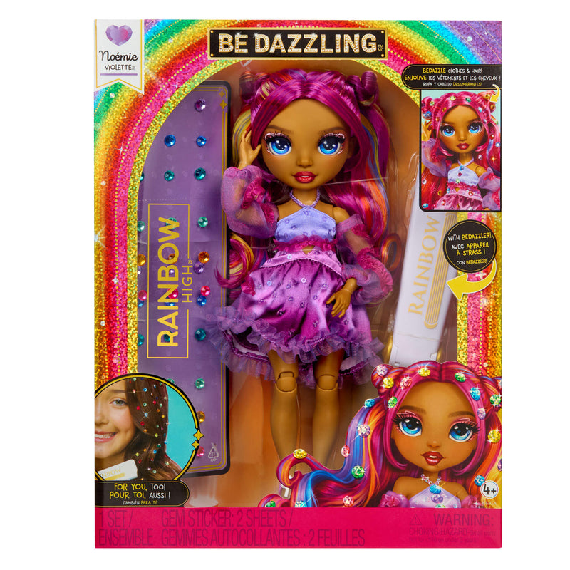 Noémie Violette toy doll in packaging with colorful design and text