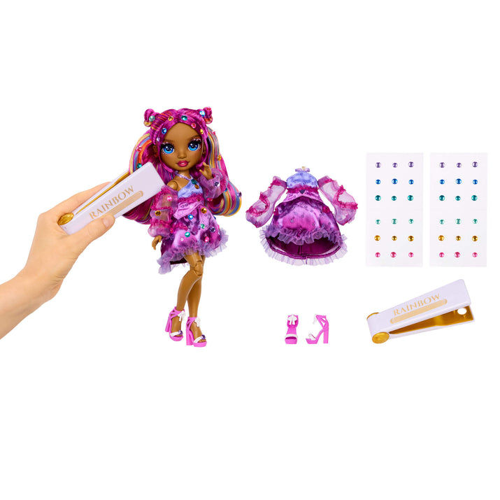 Rainbow high poupee mannequin be dazzling 27 cm - noemie violette | poupees | jouéclub Rainbow high poupee mannequin be dazzling 27 cm - noemie violette | poupees | jouéclub