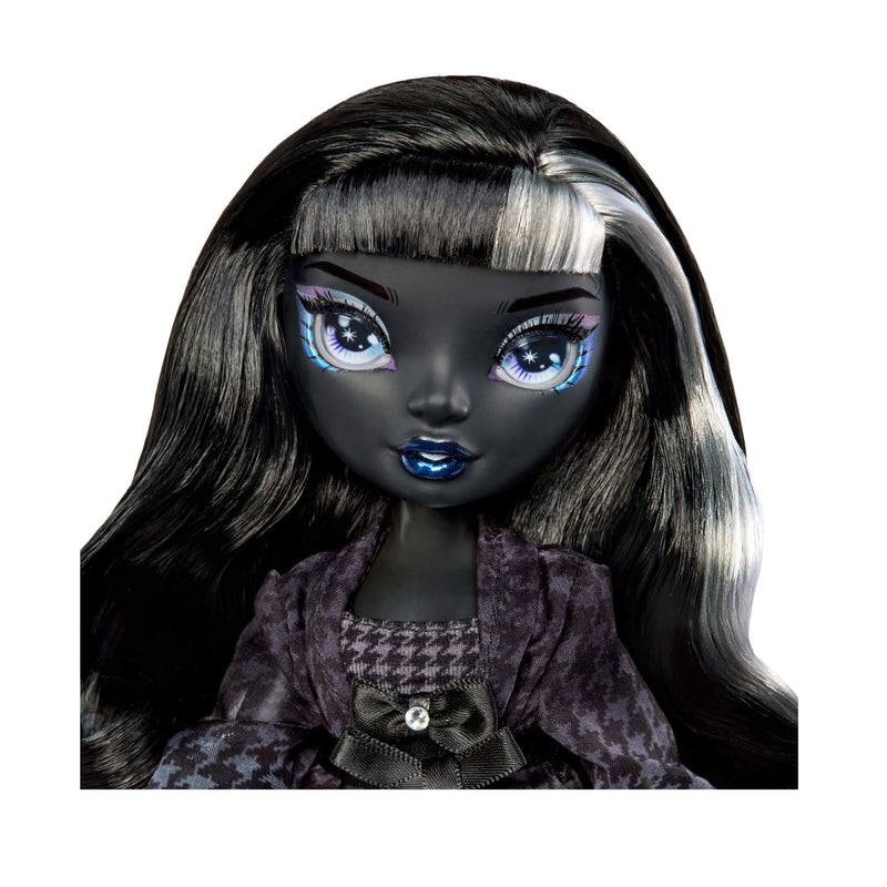 Shanelle Onyx doll with black hair and blue eyes on a white background