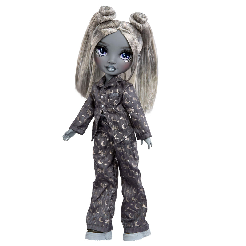 Luna Shadow High doll in a dark patterned pj's on a white background
