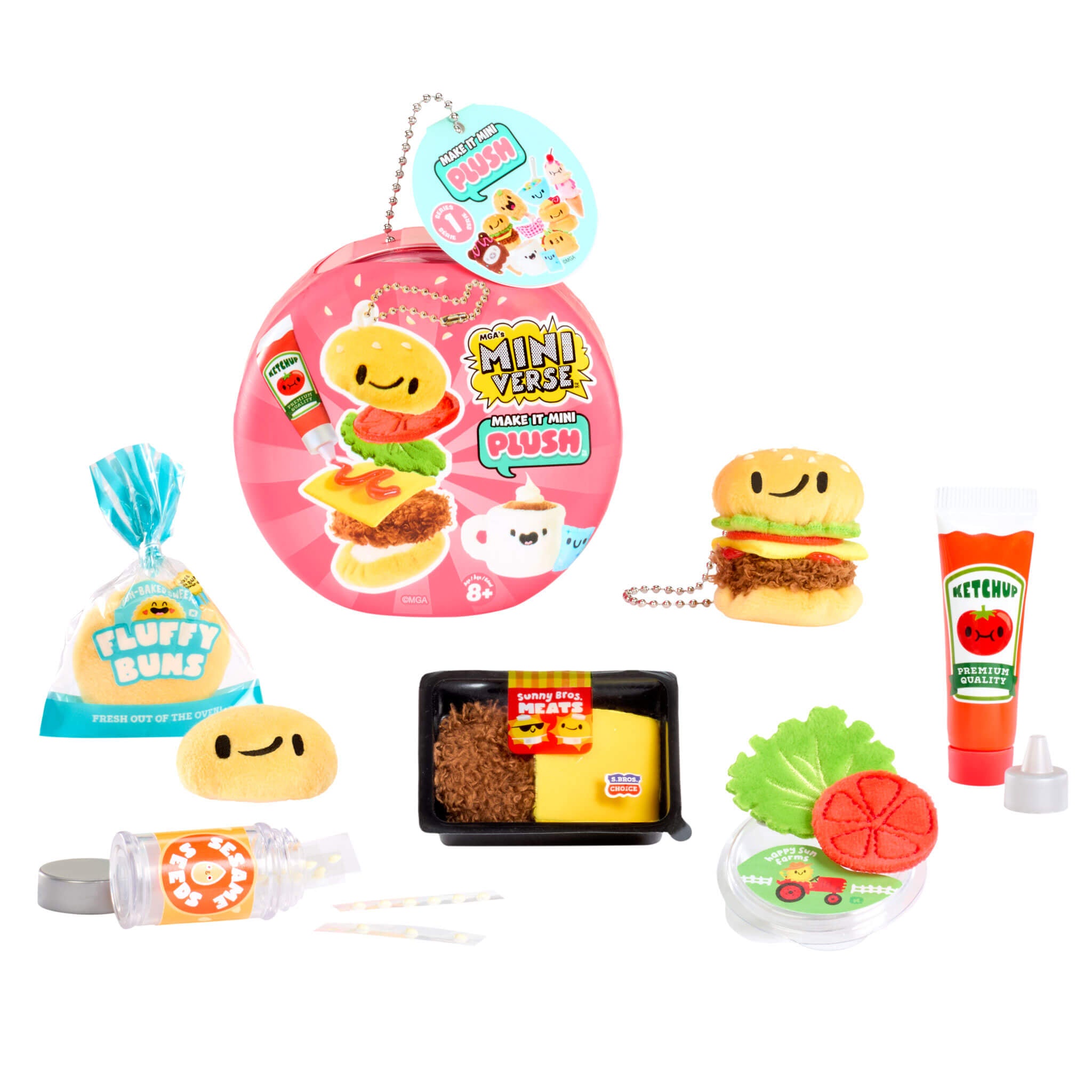 Miniverse Plush ミニバース ぬいぐるみ 新品未使用3個セット MGA's Miniverse Make It Mini Plush DIY Food-Themed Plush