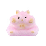 Pink hamster on a white background