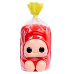 Red Jolly Rancher on a white background in wrapping