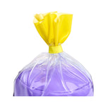 Yellow top of  the clear plastic on a white background