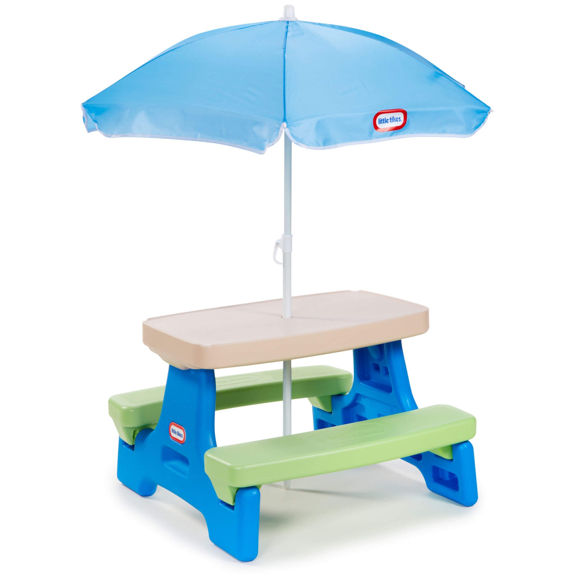 Little Tikes Easy Store Play Table with Umbrella Blue\Green