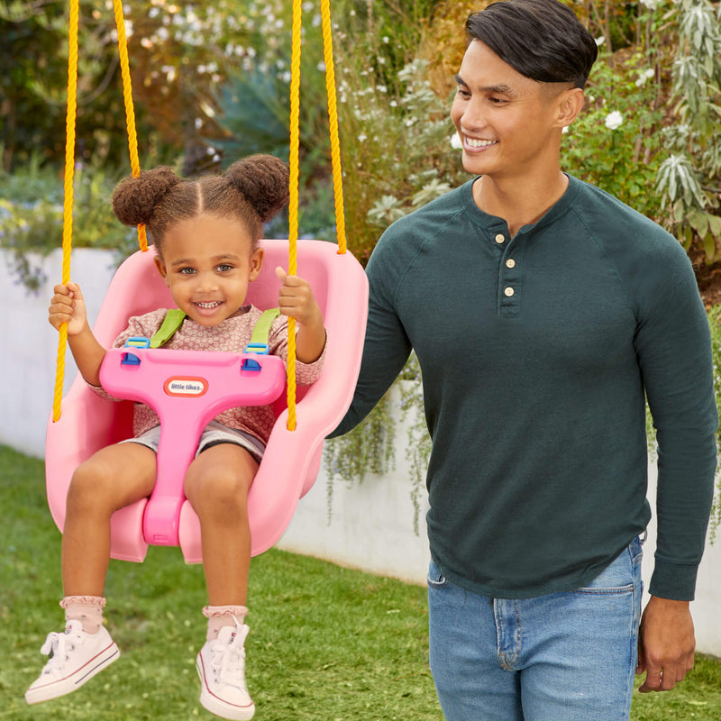 Little Tikes 2-in-1 Snug 'n Secure Swing - Pink - shop.mgae.com