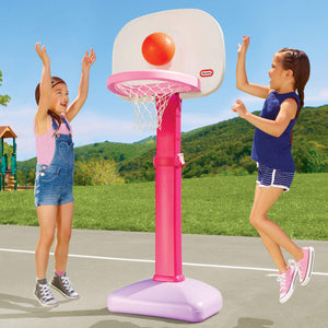 TotSports Easy Score Pink Basketball Set girls playing