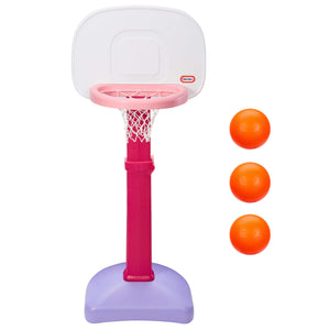 TotSports Easy Score Pink Basketball Set with three Basketballs