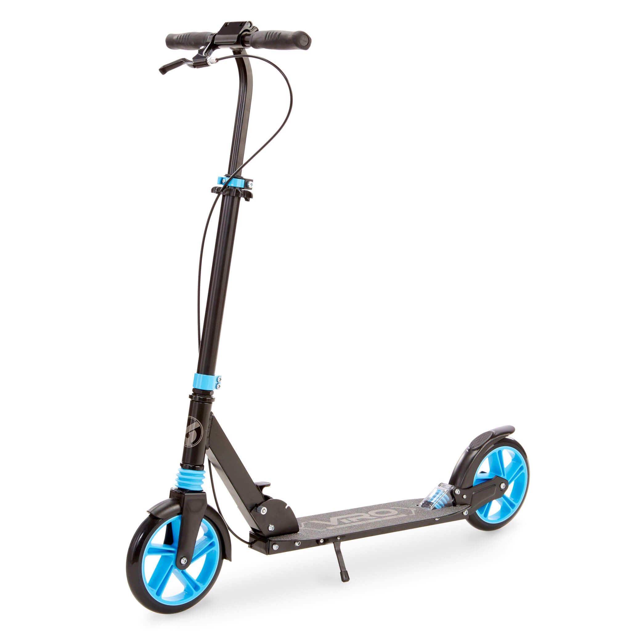 VIRO Rides Sport Runner Folding Kick Scooter - Black and Blue