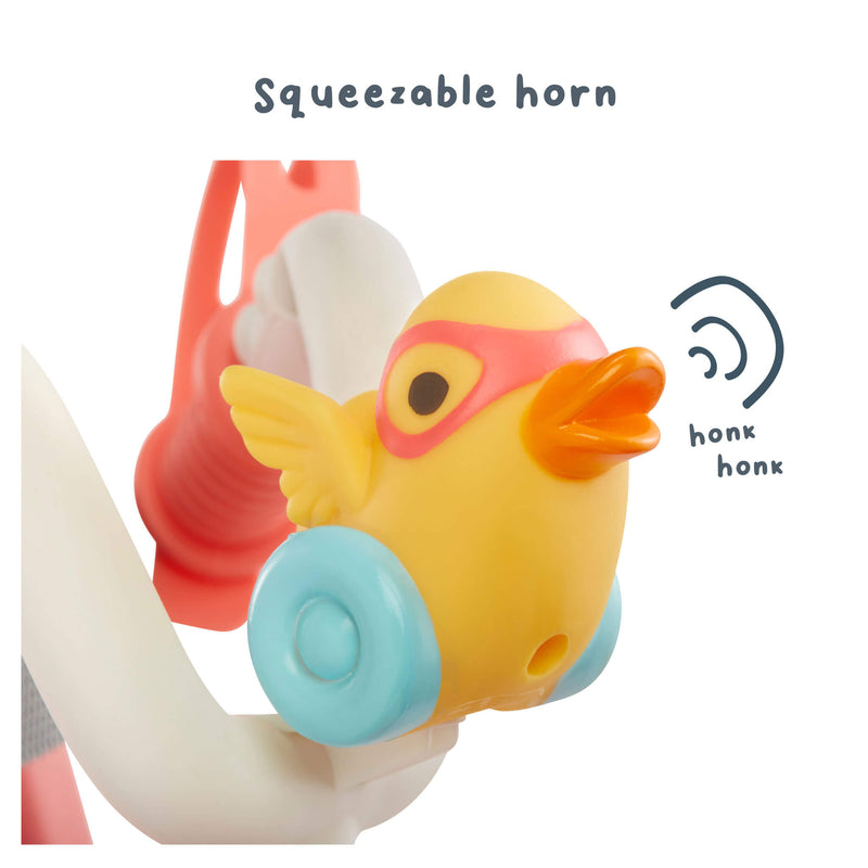 Squeezable duck horn