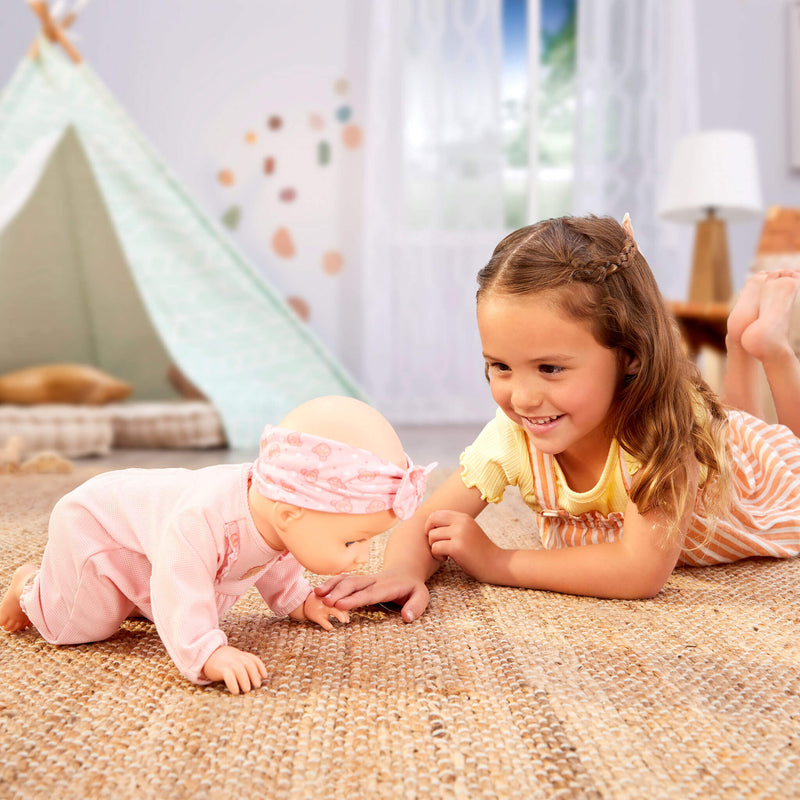 girl playing with Annabell