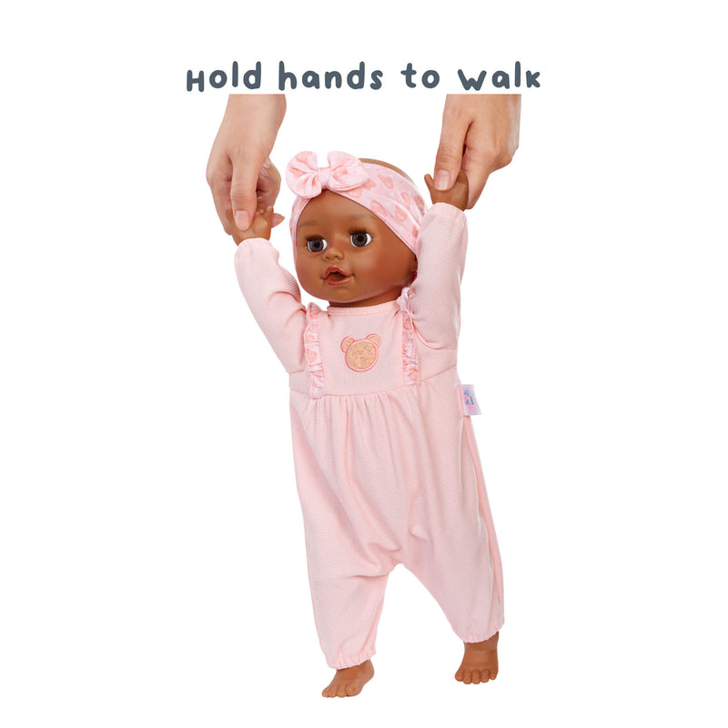 Hold her hands to walk