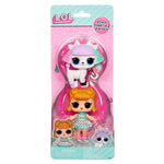Packaged LOL Surprise tots -with a cat-themed doll and a girl with orange hair.