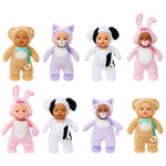 All eight BABY born Cozy Cuties Soft Baby Dolls