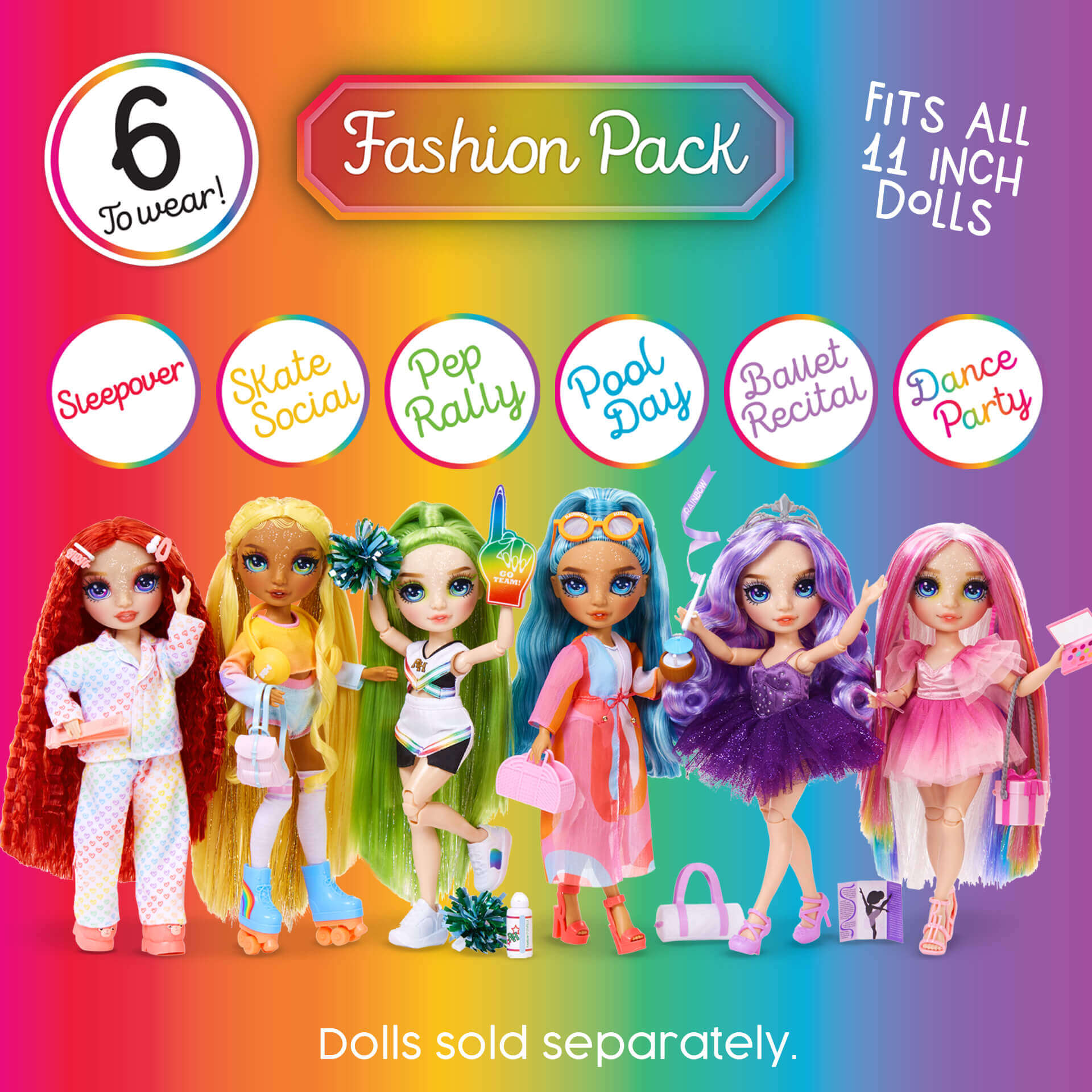 6 Dolls to wear - Fashion Pack