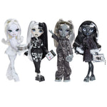 Four Shadow High Girls' Night dolls with unique hairstyles and outfits on a white background