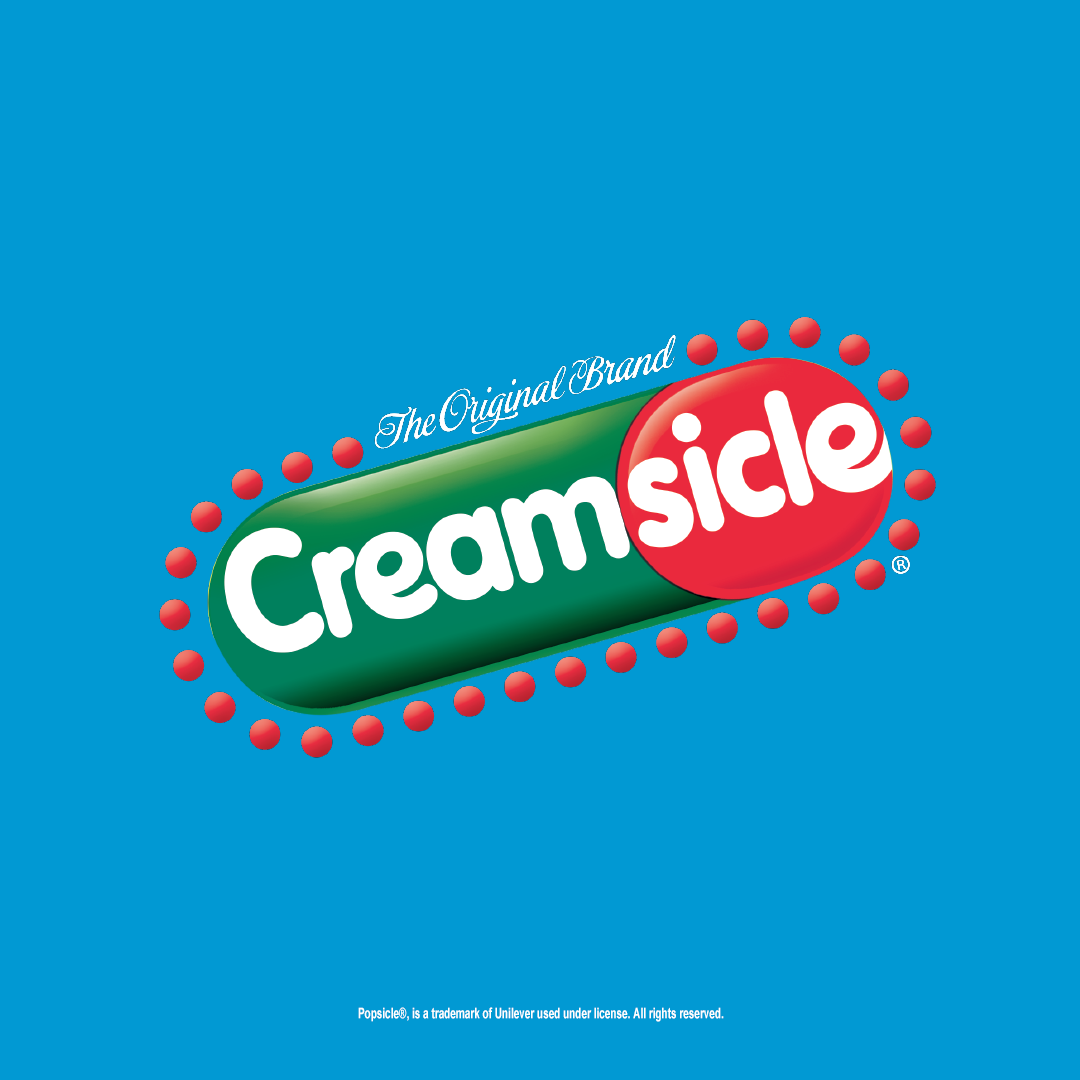 Creamsicle logo on a blue background