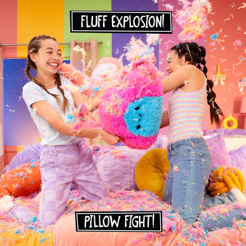 Girls having a pillow fight