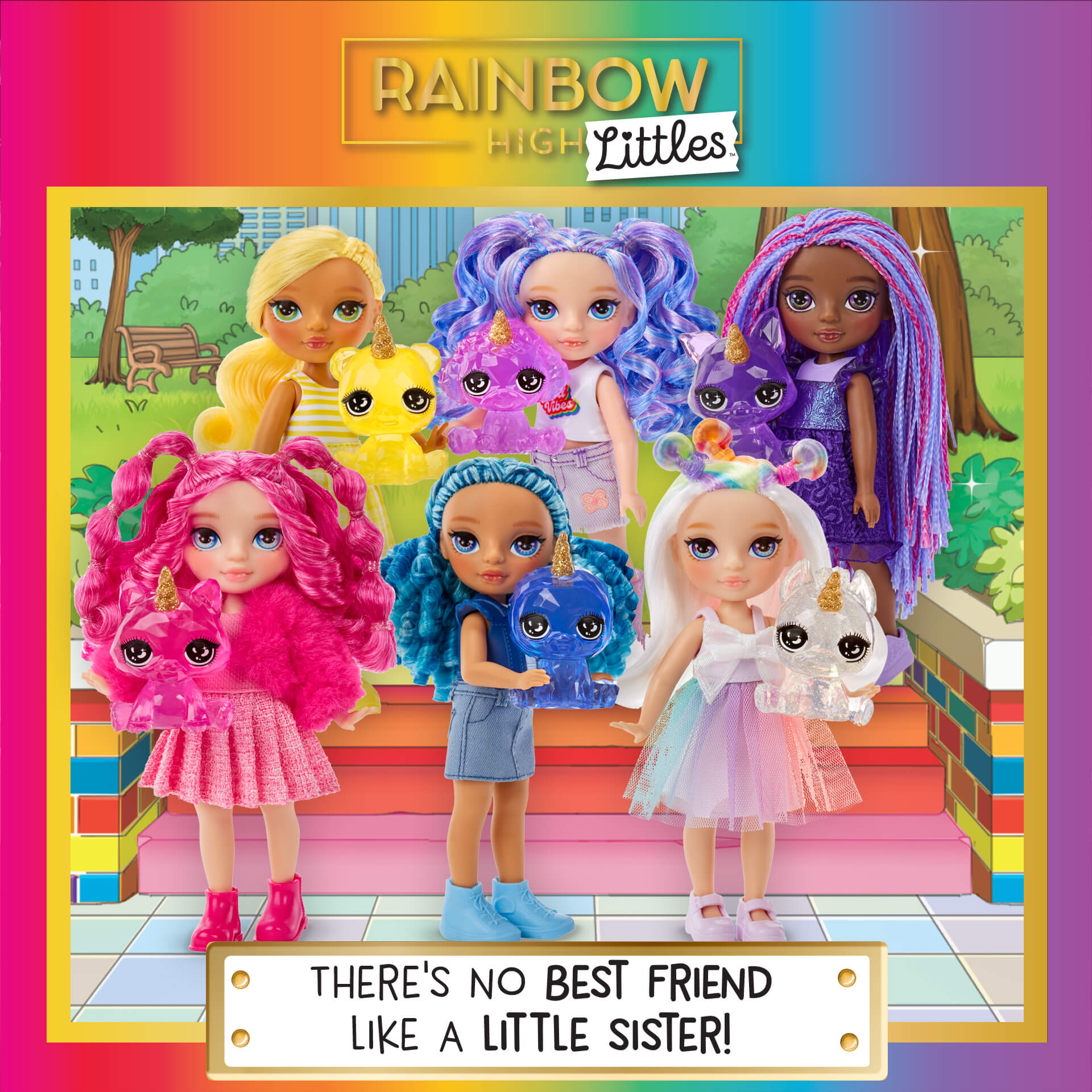 Rainbow High Littles group image showing all 6 dolls