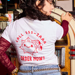 Girl wearing shirt showing back