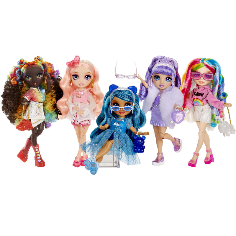 All five Rainbow-High-Creative-Crystals-Dolls
