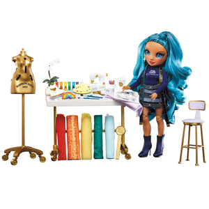Rainbow High Dream & Design Fashion Studio Playset with Exclusive Blue Skyler Doll - shop.mgae.com