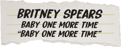 Britney Spears Baby One more time song title
