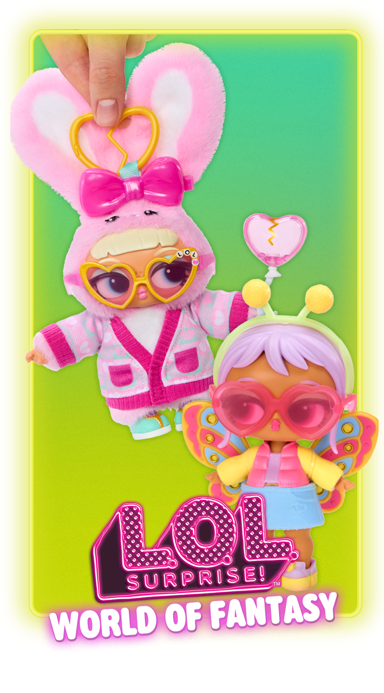LOL Surprise World of Fantasy featuring LOL Surprise plush and bubbly surprise tots