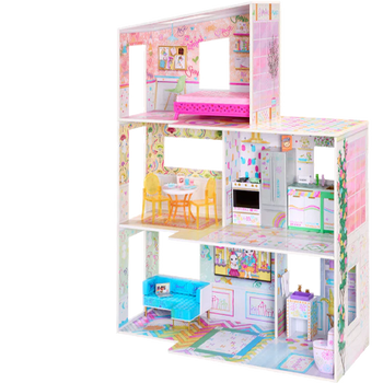 Rainbow High Color & Play 3-Story Doll House, Design All Walls & Floors with Washable Markers