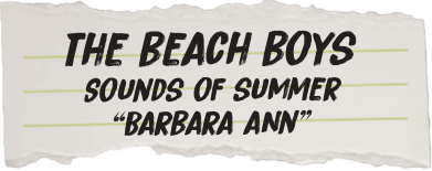 Album cover with 'The Beach Boys' and 'Sounds of Summer' text on a white background