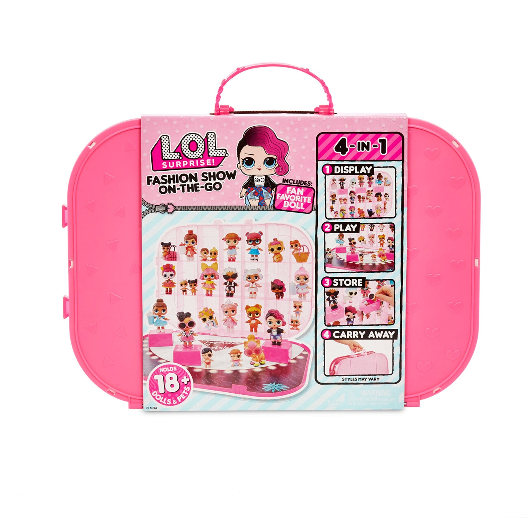 LOL Surprise Dolls Fashion Show On the Go Hot Pink Storage Playset The MGA Shop