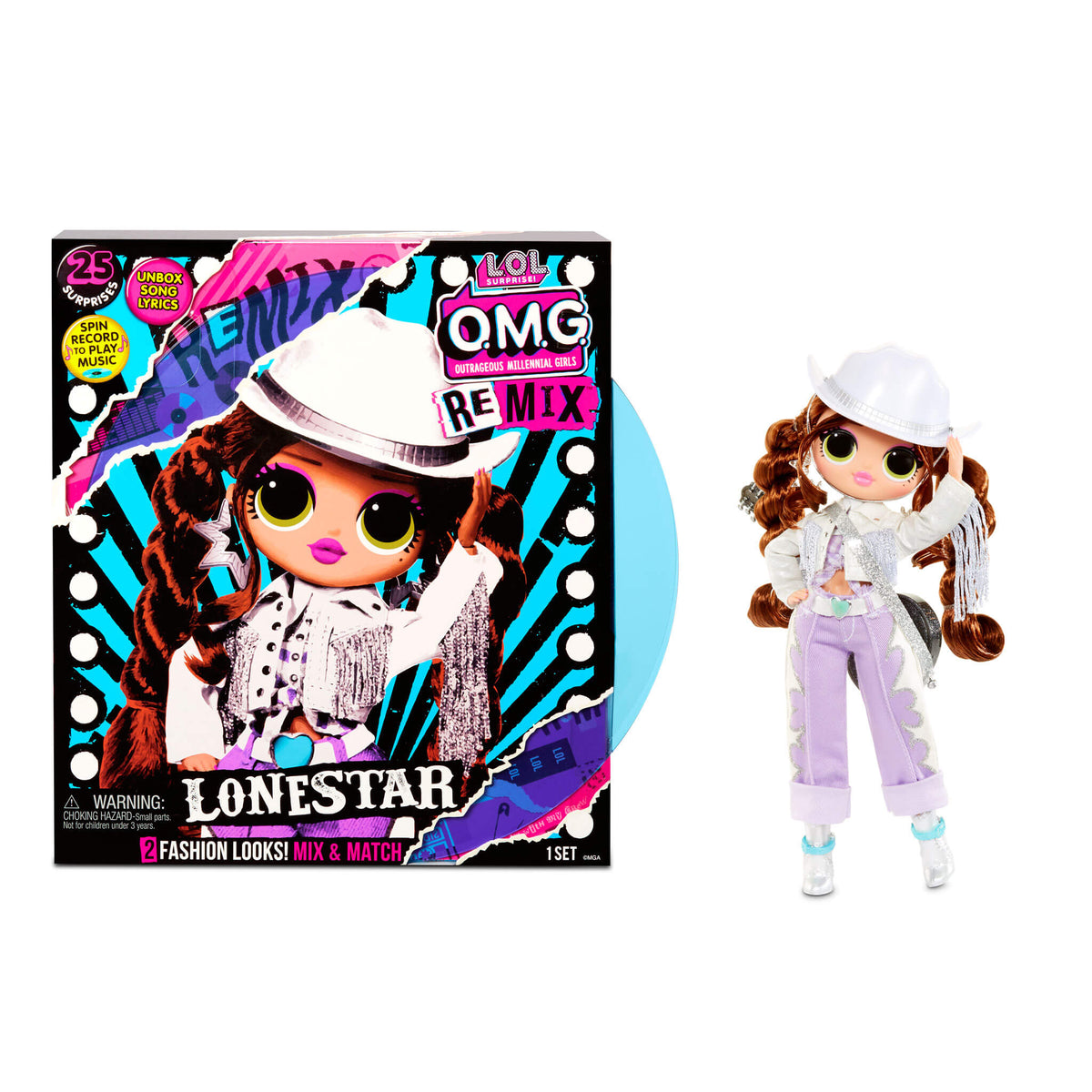 OMG Remix Lonestar Doll 25 Surprises Music – The MGA Shop