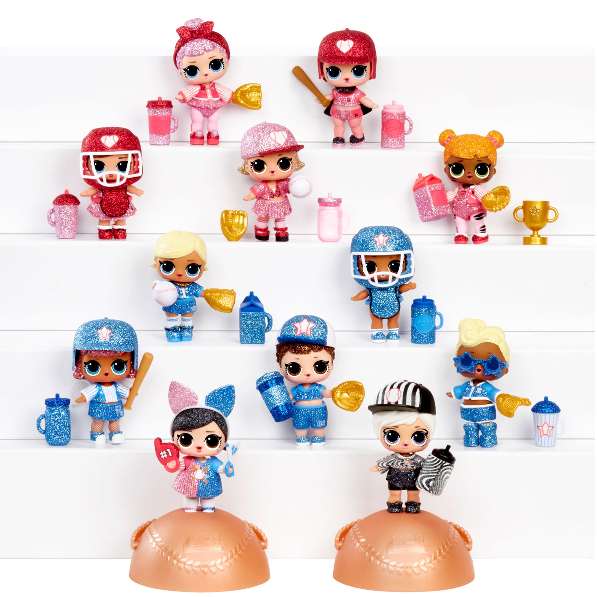 LOL Surprise All Star B.B.s Sports Baseball Sparkly Dolls with 8 Surpr The MGA Shop