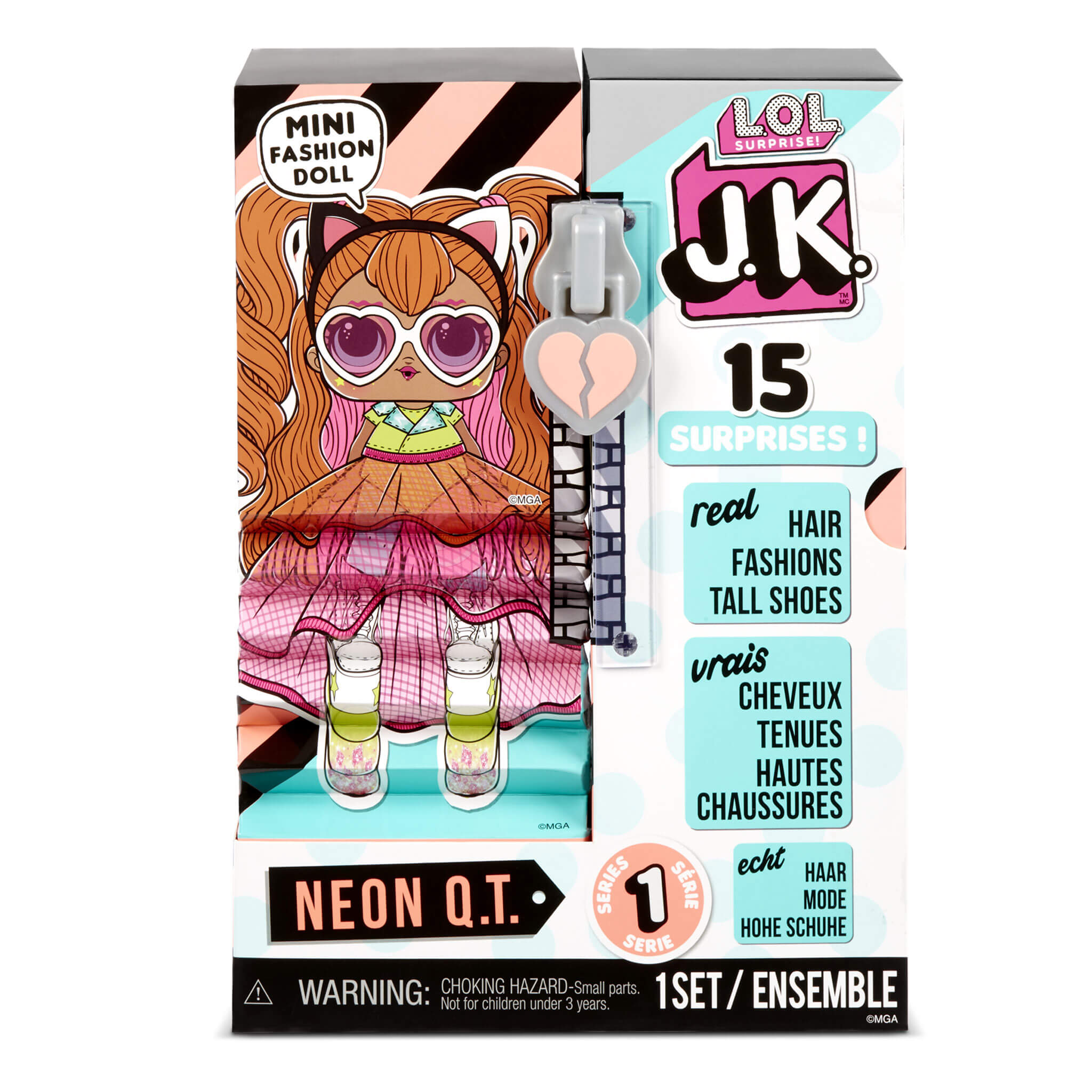 LOL Surprise J.K. Mini Fashion Doll Neon Q.T. 15 Surprises The MGA Shop