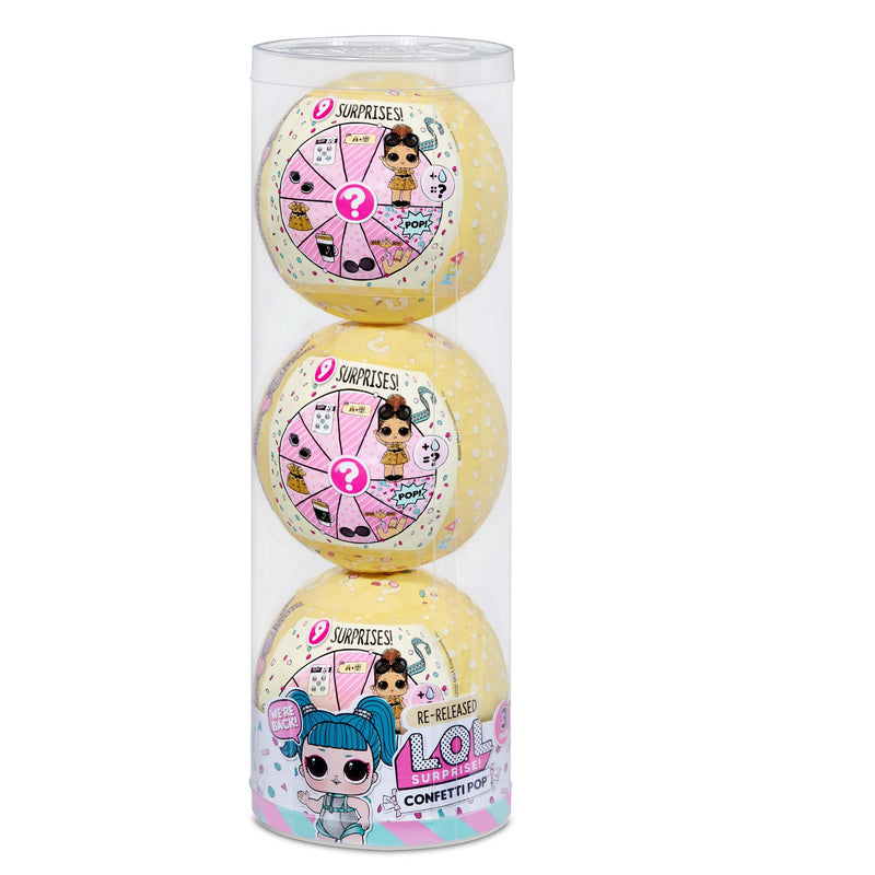 LOL Surprise Confetti Pop 3 Pack Glamstronaut - 3 Re-released Dolls Each with 9 Surprises - shop.mgae.com