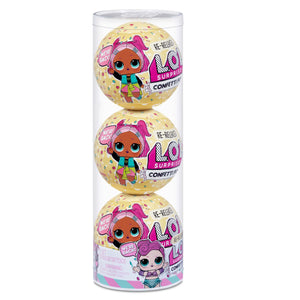 LOL Surprise Confetti Pop 3 Pack Waves - 3 Re-released Dolls Each with 9 Surprises - shop.mgae.com
