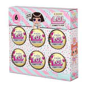 LOL Surprise Confetti Pop 6 Pack Pharaoh Babe -  6 Re-released Dolls Each with 9 Surprises - L.O.L. Surprise! Official Store