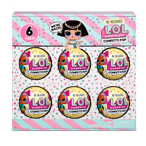 LOL Surprise Confetti Pop 6 Pack Pharaoh Babe -  6 Re-released Dolls Each with 9 Surprises - shop.mgae.com