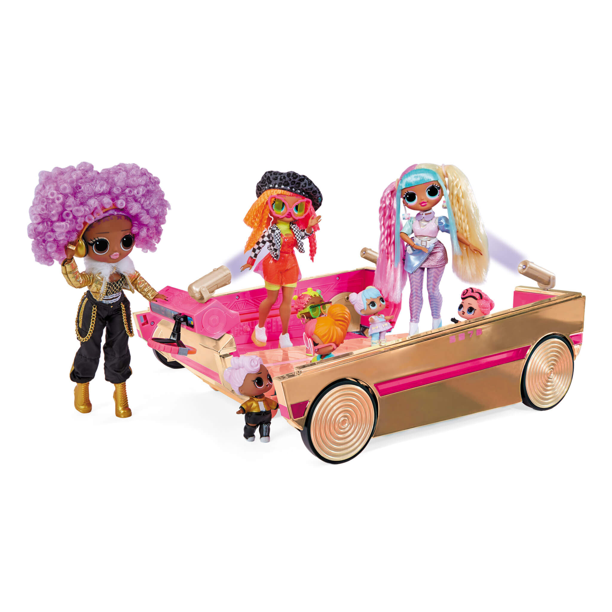 LOL Surprise 3-in-1 Party Cruiser Car with Surprise Pool, Dance Floor and  Magic Black Lights